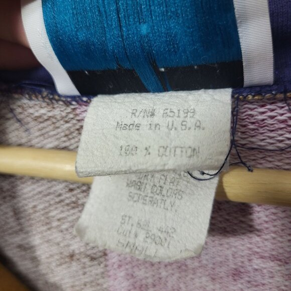 90s Next Era Hoodie Mens Small Colorblock Cotton Button Sweatshirt Surf USA - Picture 5 of 10